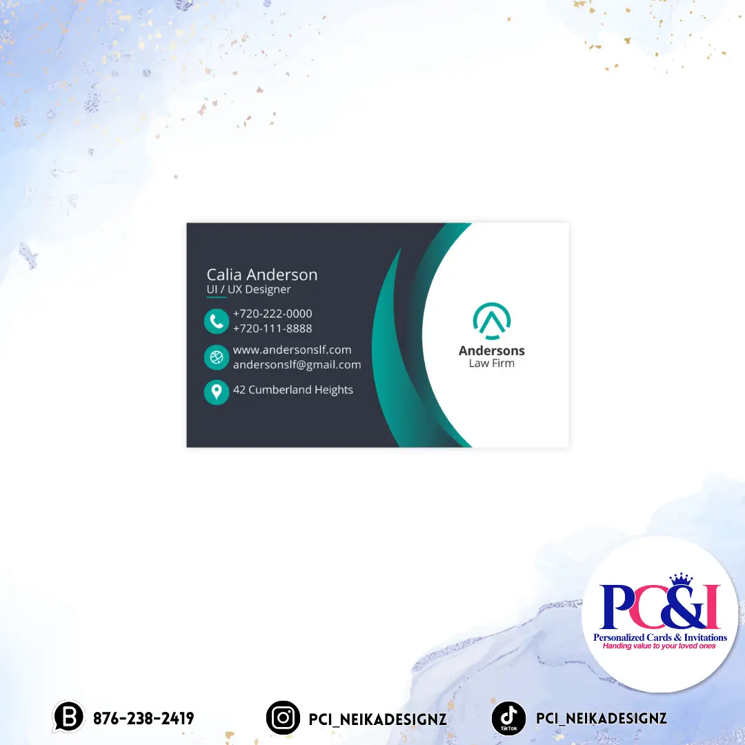 One Sided Business Card