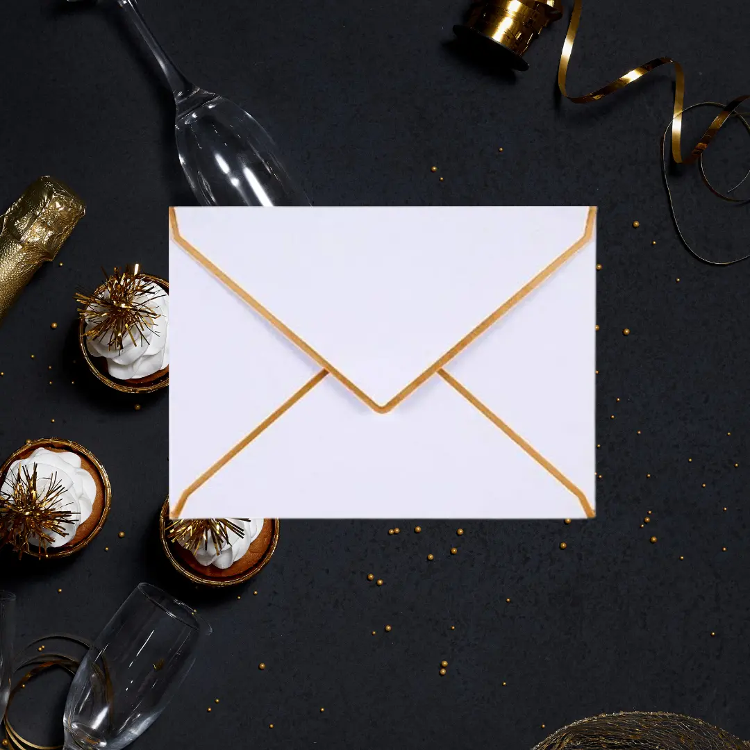 Gold Lined Envelope