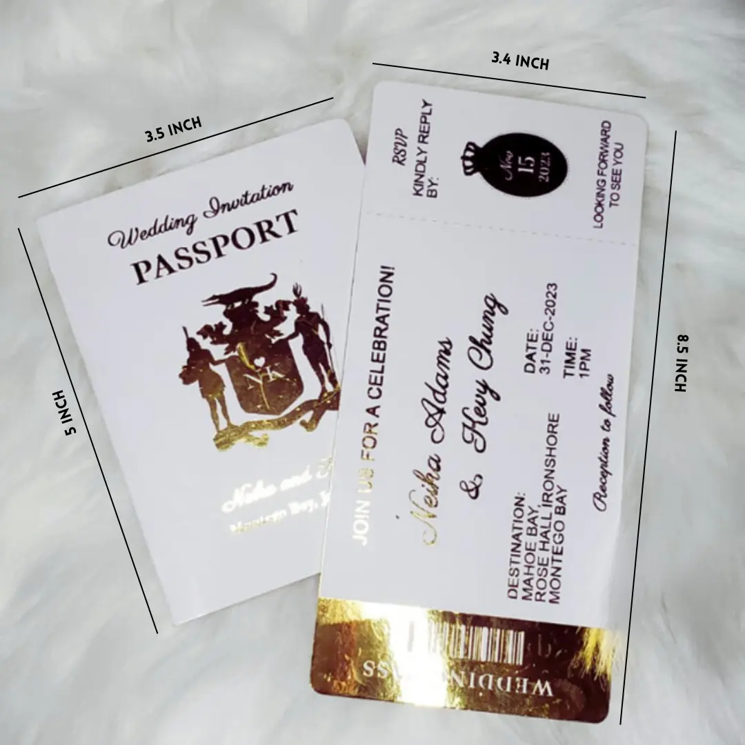 Gold Foil Boarding Pass