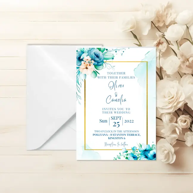 Metallic Flat Invitation