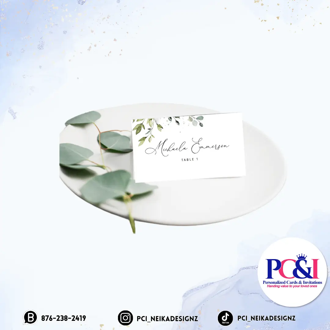 Metallic Place Card