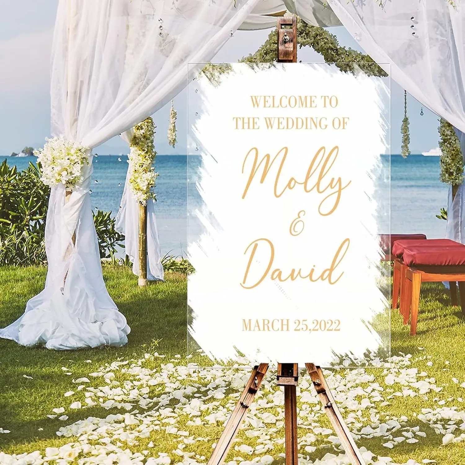 Painted Acrylic Welcome Sign